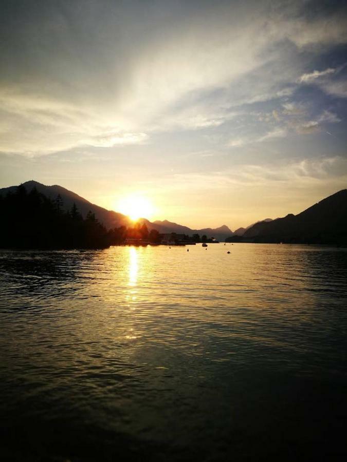 Ferienwohnung Abersee Bagian luar foto