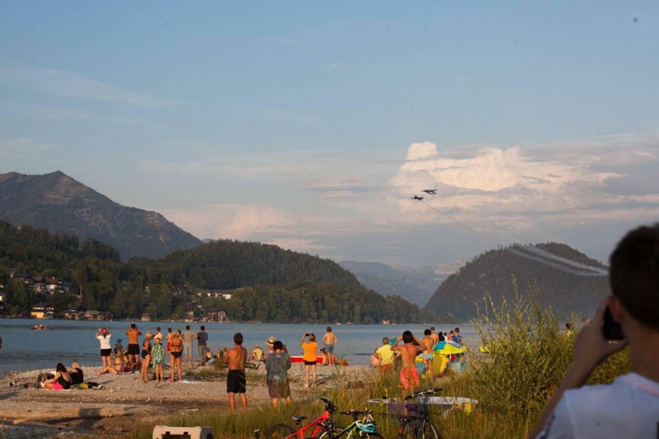 Ferienwohnung Abersee Bagian luar foto