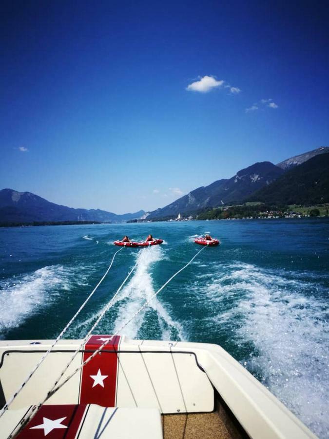 Ferienwohnung Abersee Bagian luar foto